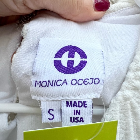 Monica Osejo crochet lace ivory top small - Picture 4 of 4